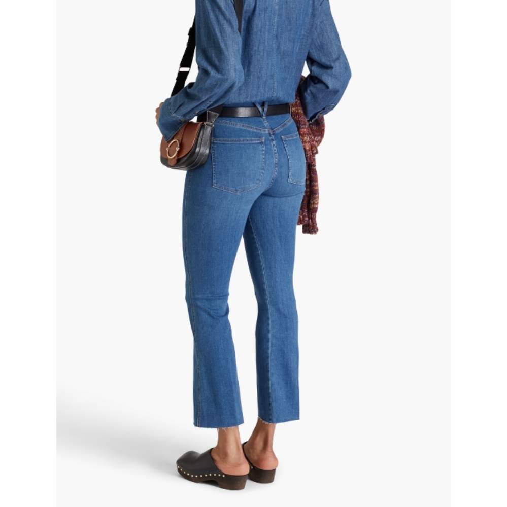 🆕 Veronica Beard Carson Ankle High Rise Flare Jeans, Size 25, NWT - Picture 2 of 16